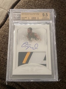Rodney Hood 2014 national treasures 4 clr patch auto autograph 121 74/99 bgs 9.5