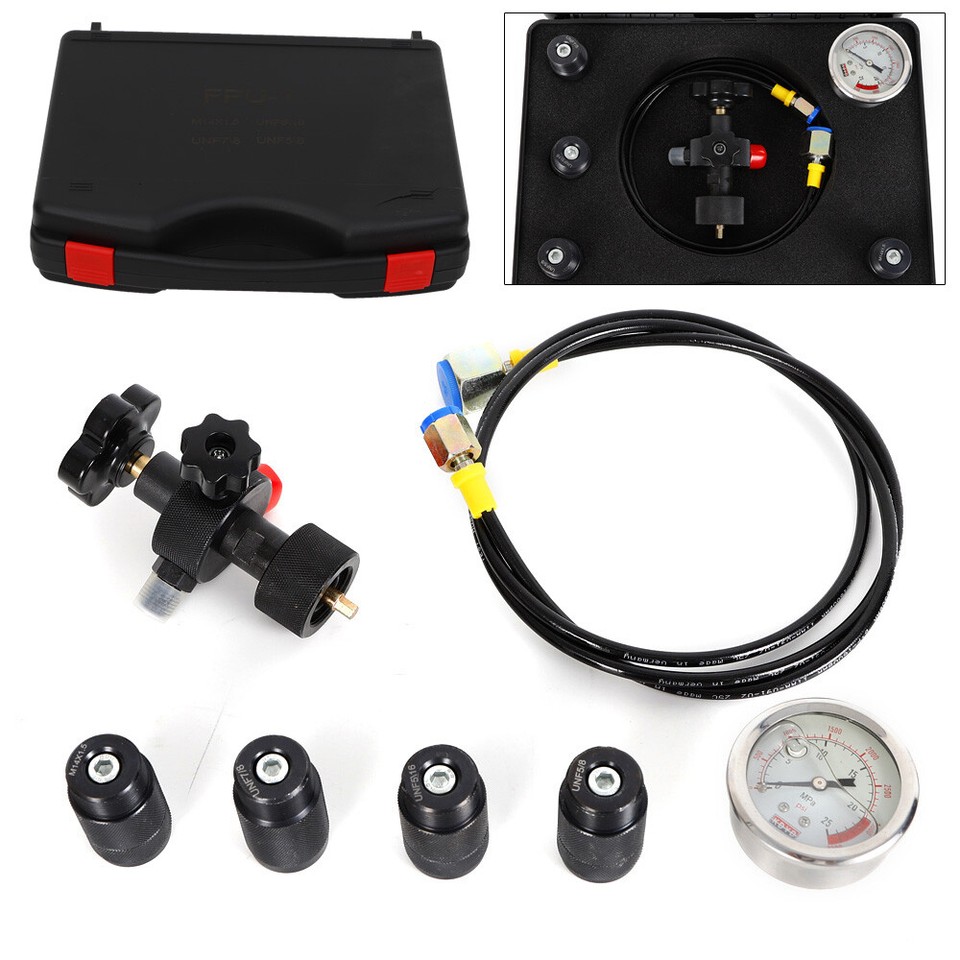 Hydraulic Accumulator Nitrogen Charging Filling Kit Air Pressure