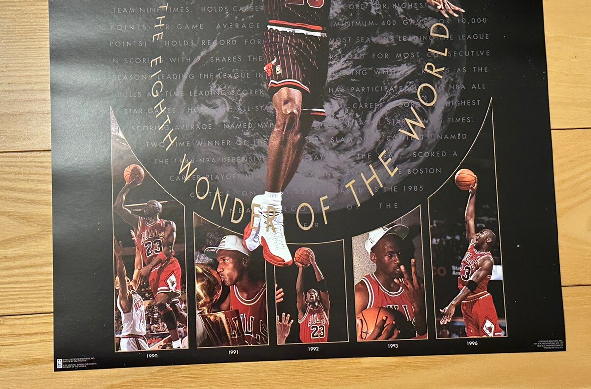NOS Michael Jordan 1997 Costacos Brothers Poster Eighth Wonder of