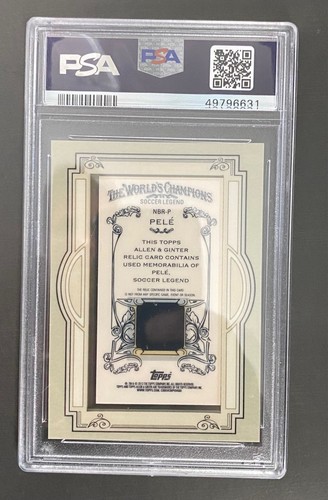 2013 Topps Allen & Ginter Pele Framed Mini Relic Used Patch PSA 9 Mint - Picture 2 of 2