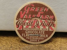 Older GREEN VALE FARM (EASTMANVILLE, MICH) CHOCOLATE FLAVORED MILK LID