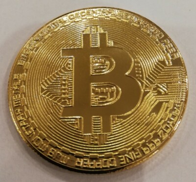 Bitcoin Münze, Farbe: gold, in Kapsel fine Gewicht 26 ...