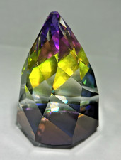 Genuine 1976 Swarovski Crystal Cone Rio Vitrail Paperweight