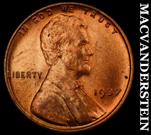 1937 Lincoln Wheat Cent- Choice Gem Brilliant Uncirculated No Reserve #J2211