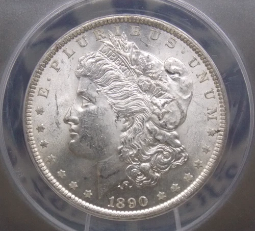 1890 "P" Morgan SILVER Dollar $ ANACS MS61 #356 Unc Uncirculated ECC&C, Inc.