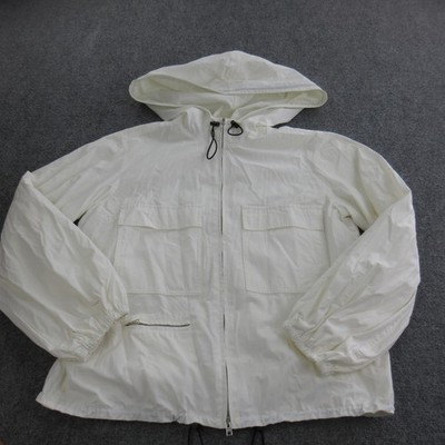 Marni Jacket Mens IT 48 White Hooded Nylon Windbreaker Full Zip Made Italy