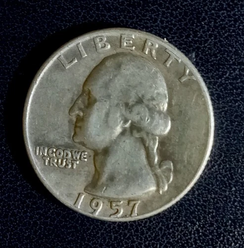 1957-D 25C Washington Quarter 90% Silver