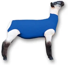 Blue Spandex Lamb Tube for Show Sheep & Lamb - Show Livestock Supplies: Sheep