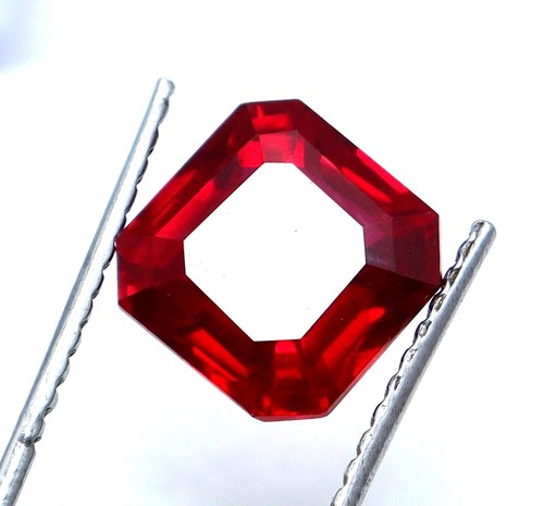 6.75 Ct Natural Red Ruby Certified Asscher Cut Faceted Loose Flawless Gemstone - Picture 5 of 7