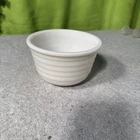 Vintage Hazel Atlas Ribbed White Milk Glass , 6 Inch Bowl ￼