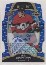 2019-20 Upper Deck Allure Rookies Blue Line 27/35 Erik Brannstrom #69 Auto fi2