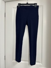 St. John Black Label Womens Santana Knit Pants Navy Wool Size 2
