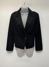Chico  s Seasonless Ponte Black Long Sleeve Jacket, Size 1 NWT
