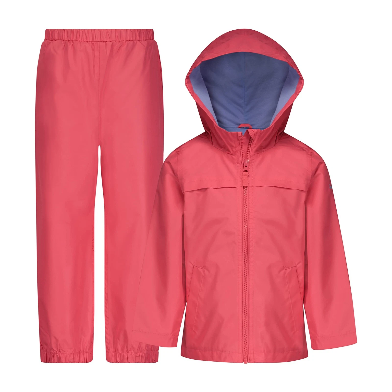 Girls' Waterproof Rain Suit for Kids Hooded Jacket and Splash Pant Set, Pink, 6
Opens in a new windo