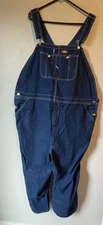 Dickies Carpenter Bib Denim Overalls Men’s 52x30 Medium Wash   P550