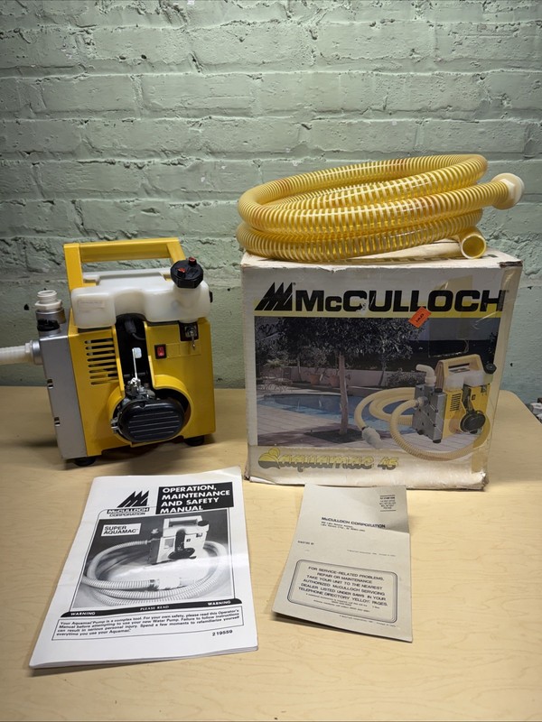 McCulloch Awuamatic Water Pump 2 Stroke Gas-Powered, New In Box