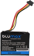 Batteria Pila 3.7V 1050Mah per Navigatore GPS TOMTOM GO LIVE 1000 1005