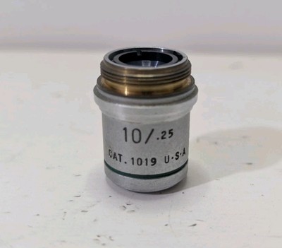 10X AO Plan Achro Objective CAT 1019 Microscope American Optical 10/.25