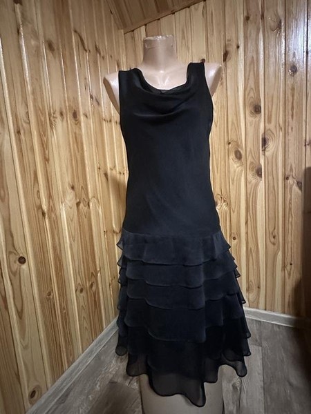 Women Marco Ressi Dress Black Chiffon S