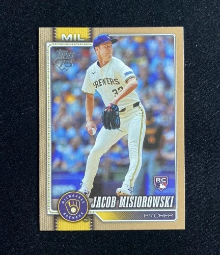 Topps 2026 Series 1 Jacob Misiorowski Rookie Gold Parallel /2026 #10 Brewers