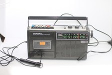 Vintage Toshiba RT-520F FM AM Cassette Recorder Boombox Japan w/Mic