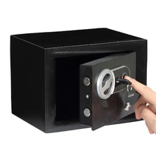 Fingerprint Key Security Safe Lock Box Steel Digital Deposit for Home Office ...