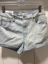 Garage Light Wash High Waisted Denim Jean Shorts Size 9 NWT