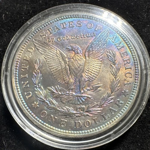 1921  P Awesome color toning. Mint Morgan Silver Dollar Uncirculated $1 Coin