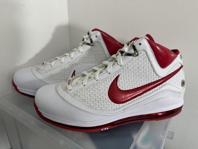 Nike Air Max LeBron 7 VII NFW White Varsity Red Size 12 Sneakers 383578-161