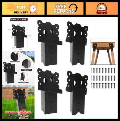 4 Pcs Multi-Use Deer Stand Brackets, 4''x4'' Outdoor Platform Supports for Hunting