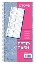 Spiral Petty Cash Receipt Book, 2-Part, Carbonless, 4 Messages per Page, 200 ...