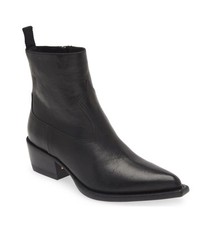 Golden Goose Debbie Pointed Toe Black Leather Ankle Boots EU 40 US 10