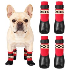 4pcs Dog Socks Anti Slip Waterproof Dog Shoes Boots Outdoor Indoor Paw Protector