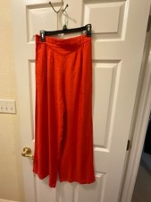 New In brand Red Stretch Knit Palazzo Pants Wide Leg Women  s Size SMALL EUC