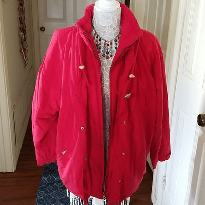 Bogner Luxury Ski and Snow Ruby Red Jacket Vintage Apres-ski Retro Y2K Sz 8
