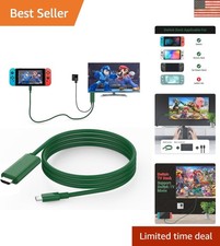 Dark Green Switch Dock with 4K HDMI, 100W Charge - For Gamers