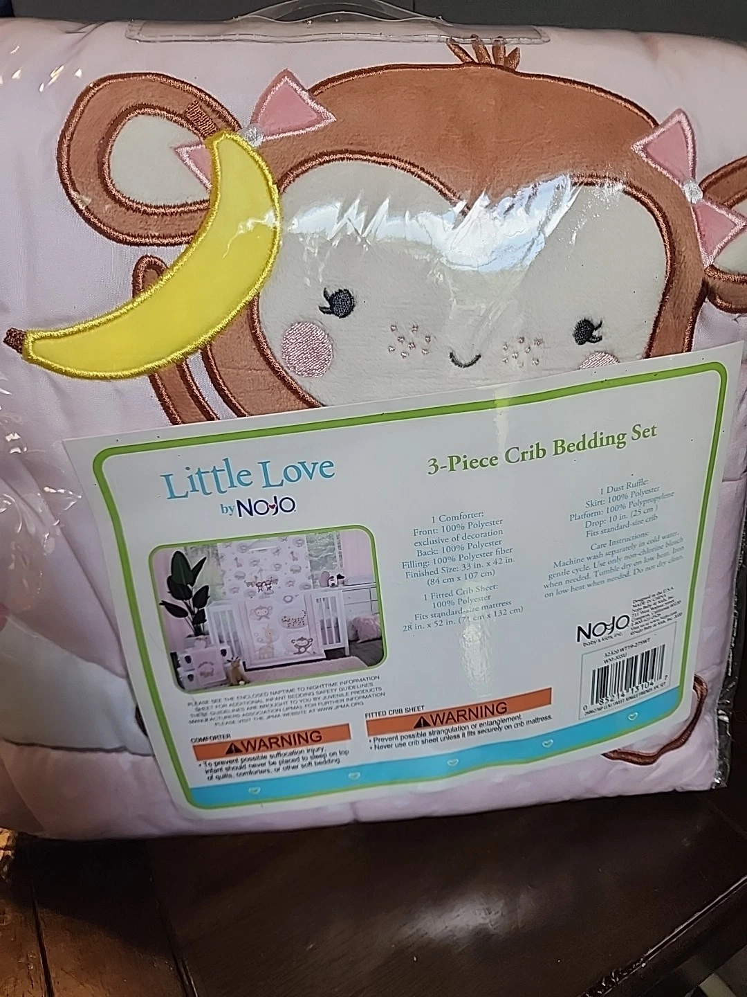 Little Love NoJo No Jo Crib Bedding Set Sweet Jungle Friends Pink Monkey Blanket
Opens in a new wind