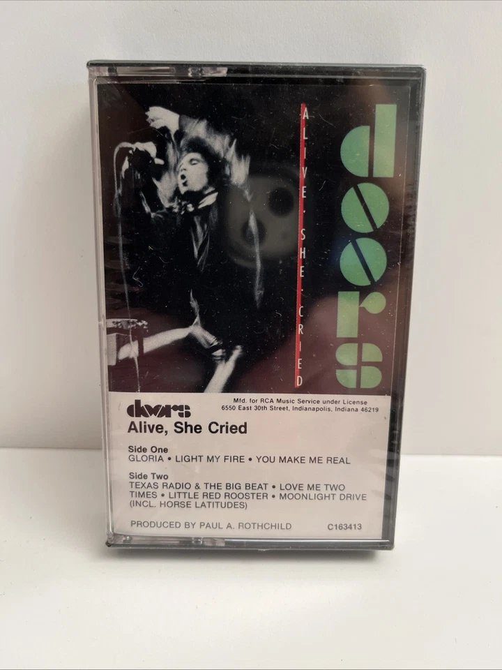 The Doors Cassette Tape Alive, She Cried 1983 Electra C163413 Mint New Sealed! - Image 3 of 4