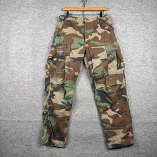 Vintage Military Cargo Pants Mens Medium Woodland Camo Baggy Skater Streetwear