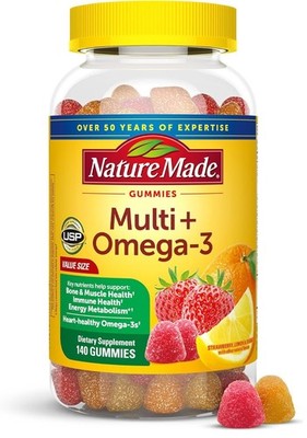 Nature Made Multivitamin Omega 3 Gummies Daily Support 140 Count