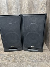 Aiwa Hi Fi Speakers SX-N3( Pair) Black W/Wire Tested And Works