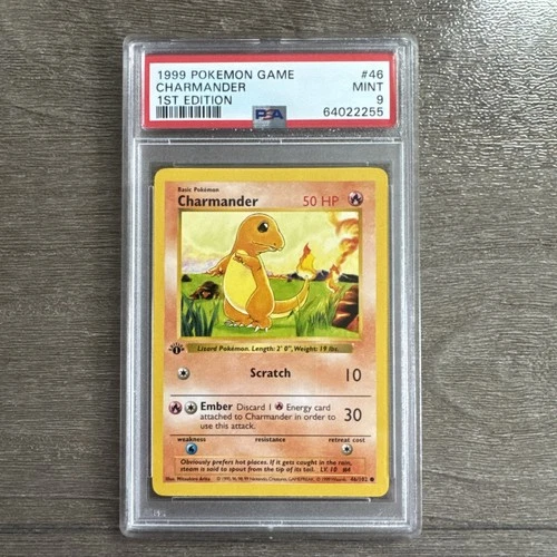 1999 Pokemon Game Charmander PSA 9 First 1st Edition Base Set 46/102
