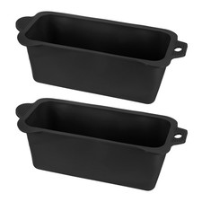 2-Pack Silicone Grease Cup Liners, Reusable Grease Catcher Liner Black