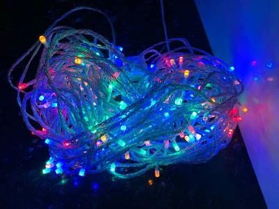 Lights 200 Led Flash Coloured Bulbs 47 Clear Lead Lights 200 Led Flash Coloured Bulbs Clear Lead Top Condition