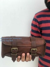 Pouch Saddlebags Saddle Panniers Tool Bag Motorcycle Pouch Leather 1 Bag 1 back