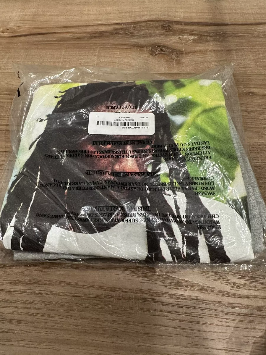 New Supreme SS19 Buju Banton Photo Tee Heather Grey Gray T-Shirt Size XL