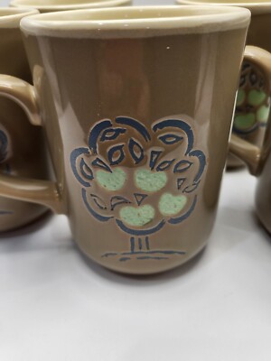 Staffordshire England Tableware Apple Tree Coffee Mugs lot of (5)