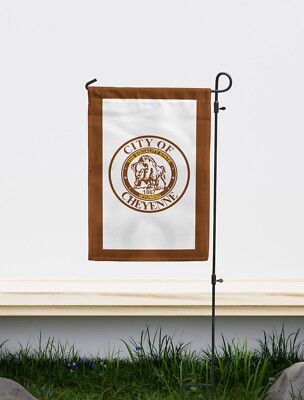 Cheyenne, Wyoming USA Gartenflagge | Größe 12x18'' | doppelseitig | Made in EU