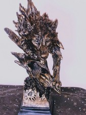 Wolfkopf Deko-Statue