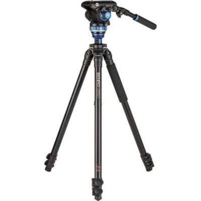 Benro A2573FS6PRO Single Tube Tripod & S6Pro Fluid Video Head, USA Dealer #32423